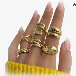 YEEZII Chunky Gold Rings for Women